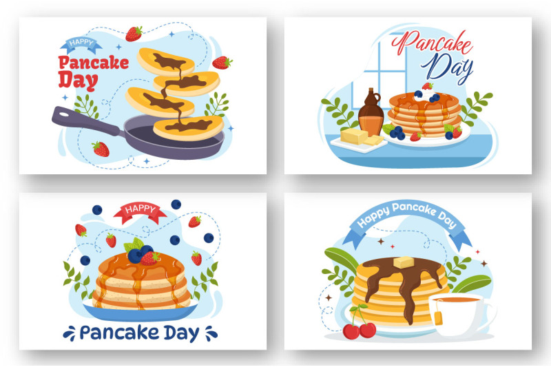 12-pancake-day-vector-illustration