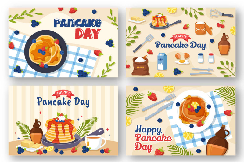 12-pancake-day-vector-illustration