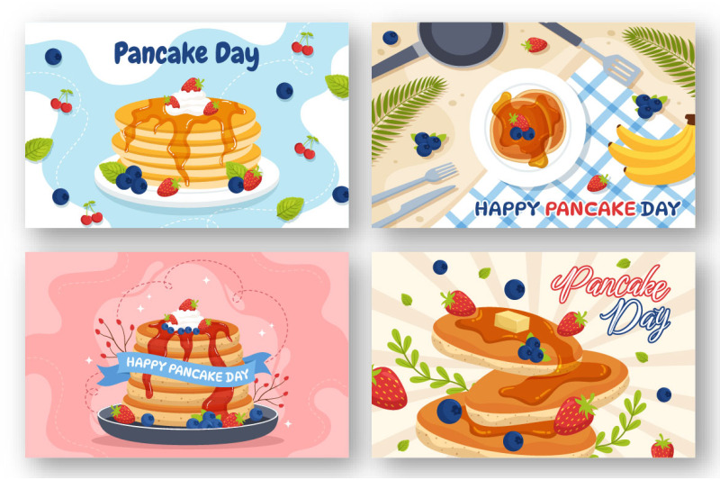 12-pancake-day-vector-illustration