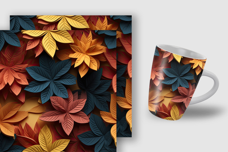 3d-fall-leaves-seamless-patterns-digital-papers