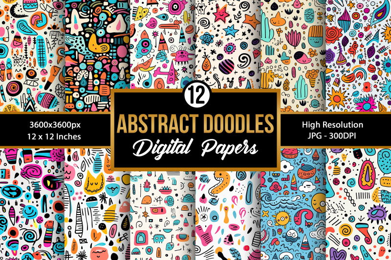 abstract-doodles-digital-paper-patterns