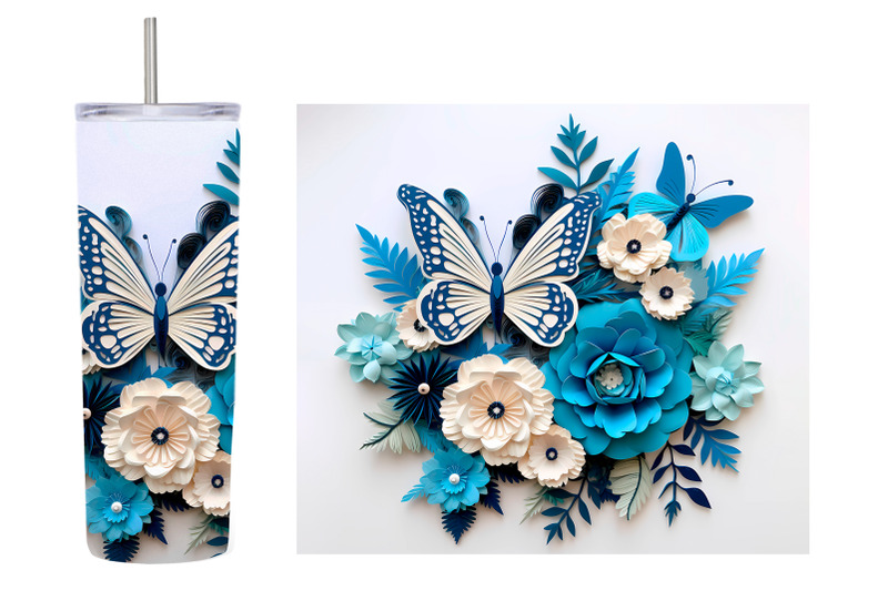 3d-butterfly-tumbler-sublimation-paper-butterfly-tumbler