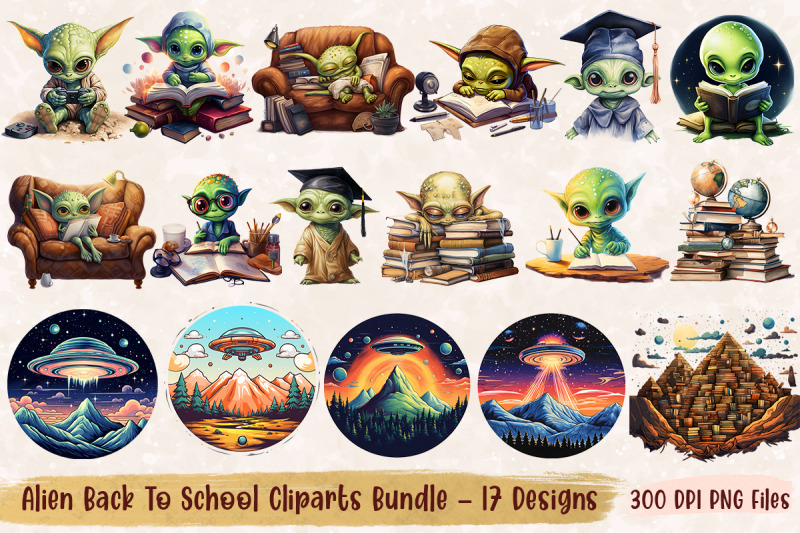 alien-back-to-school-cliparts-bundle