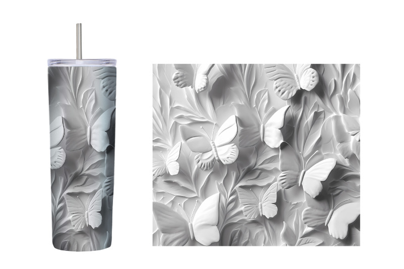 3d-flowers-tumbler-wrap-3d-butterly-plaster-tumbler