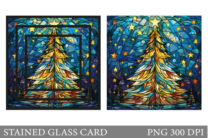 stained-glass-christmas-tree-card-sublimation