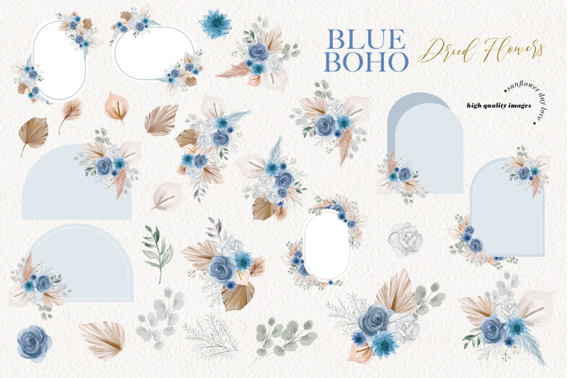 blue-boho-dried-floral-pampas-grass-clipart-dusty-blue-pampas-wreath