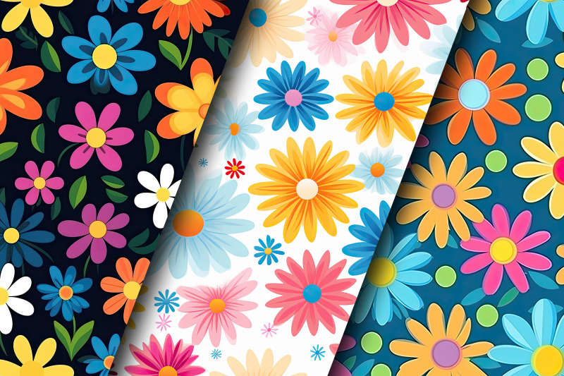 rainbow-daisy-flowers-seamless-patterns