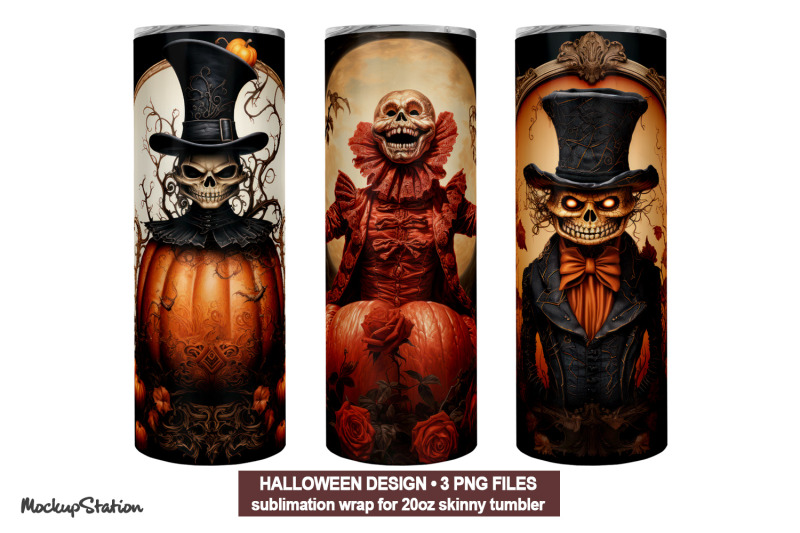 halloween-monster-tumbler-wrap-design-sublimation-png-bundle-gothic