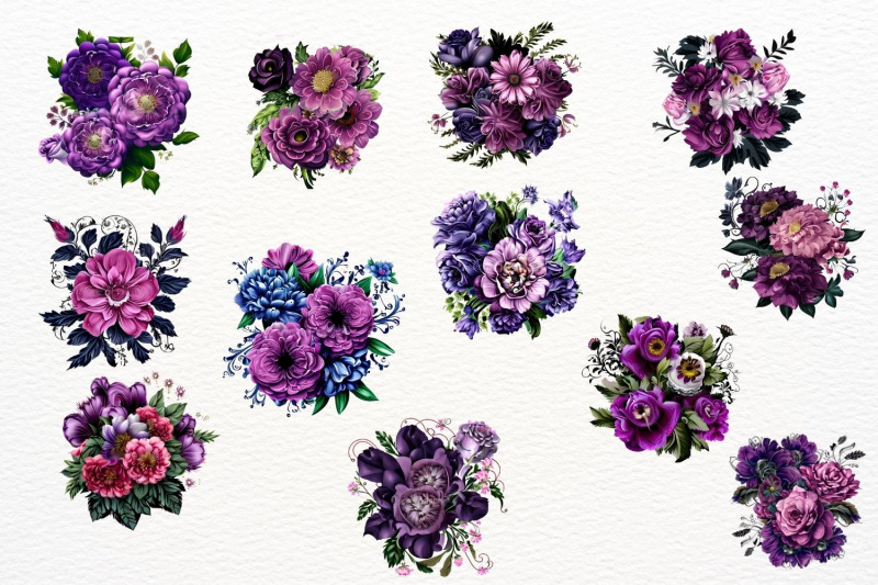 gothic-vintage-watercolor-flowers