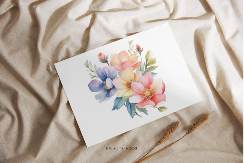 watercolor-flower-bouquets