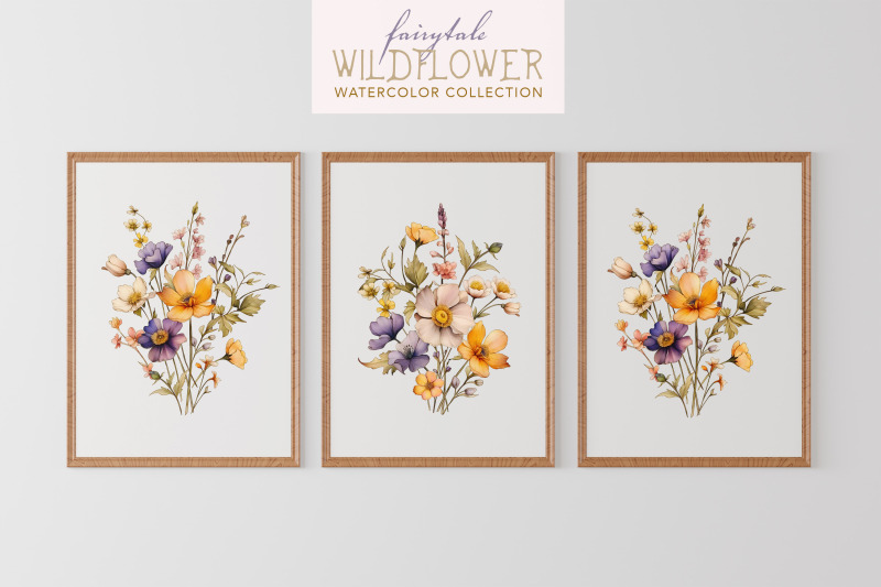 fairytale-watercolor-wildflower-clip-art-collection