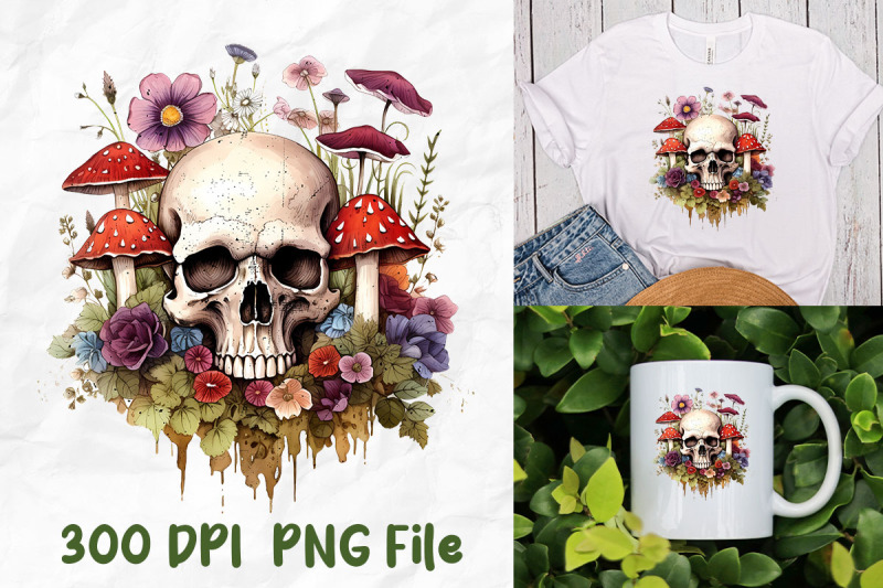 hippie-mushroom-retro-vintage-skull