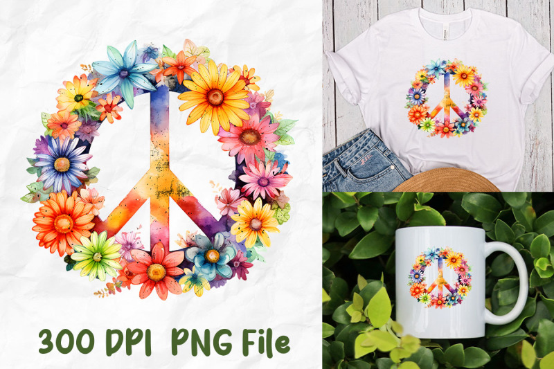 hippie-peace-sign-wild-flowers-rainbow