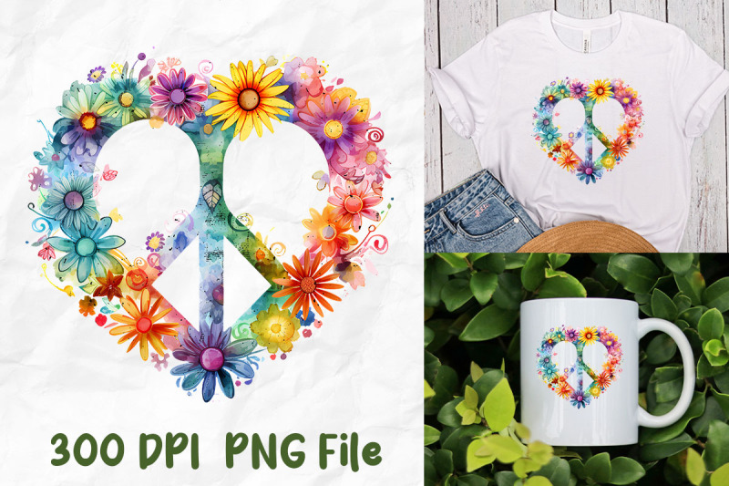 hippie-heart-peace-sign-wild-flowers