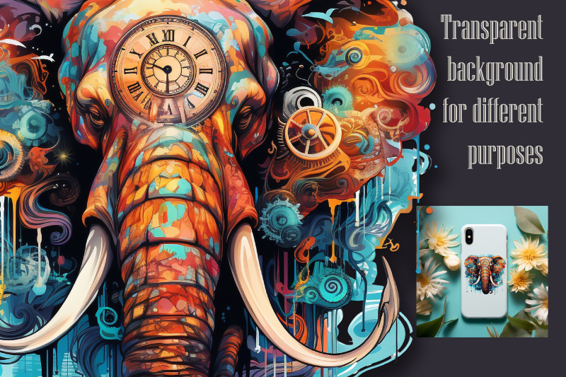 watercolor-elephant-hippie-transparent-png-jpeg-300d