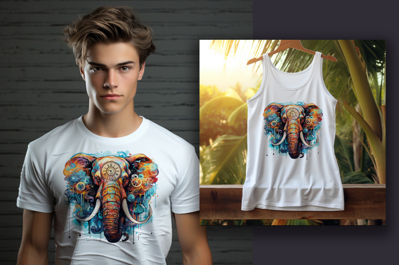 watercolor-elephant-hippie-transparent-png-jpeg-300d