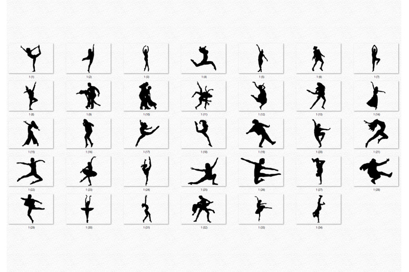 dance-silhouette-acrobat-dancer-clipart-set