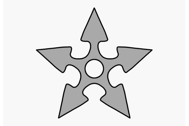 shuriken-clipart-ninja-star-illustration-japanese-weapon-art