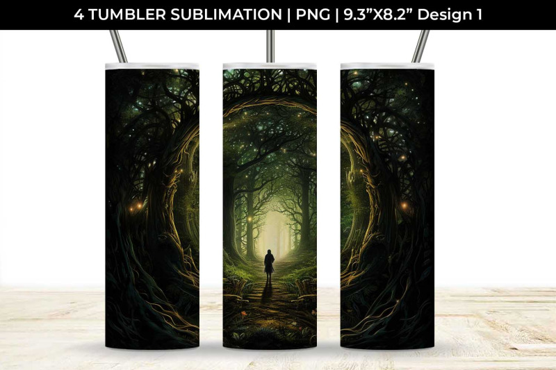 enigmatic-woods-tumbler-mystic-adventure-forest-magic-fairytale-dre