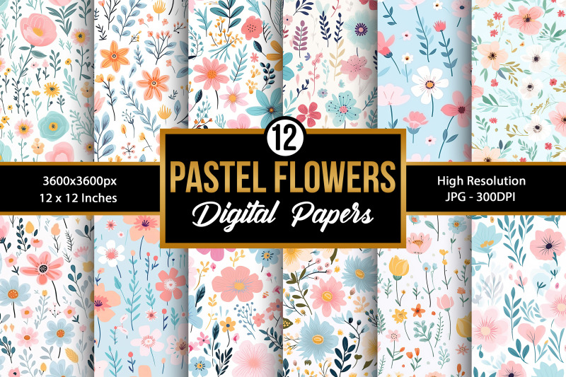 pastel-flowers-seamless-pattern-digital-papers