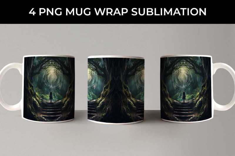 enigmatic-woods-mug-wrap-mystic-adventure-forest-magic-fairytale-dr