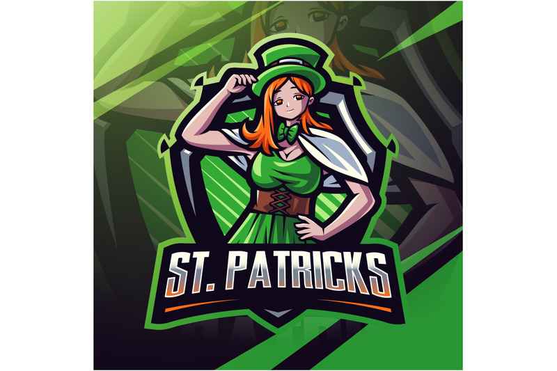 leprechaun-girls-esport-mascot-logo-design