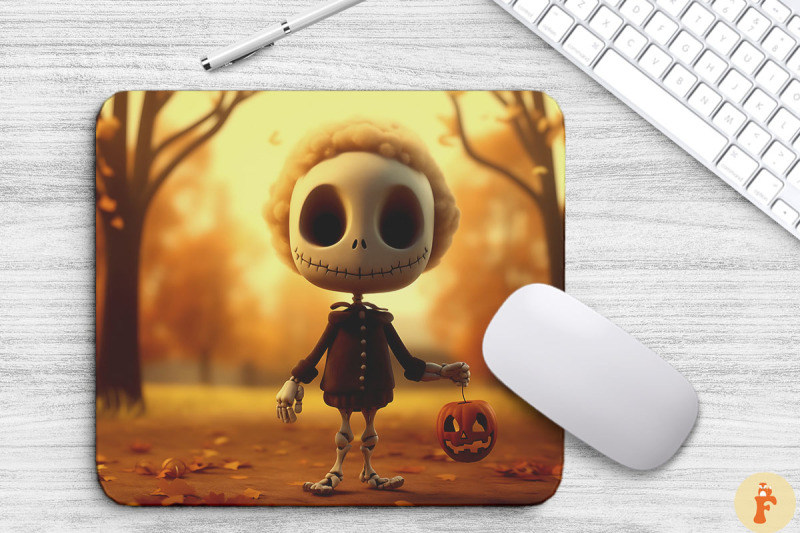 cute-skeleton-at-halloween-mouse-pad