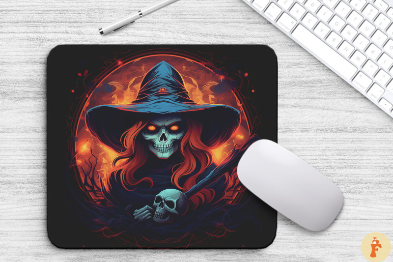 dark-witch-skeleton-halloween-mouse-pad