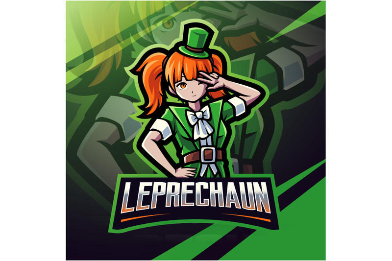 leprechaun-girls-esport-mascot-logo-design