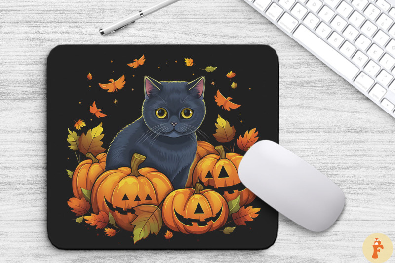 british-shorthair-cat-with-pumpkins