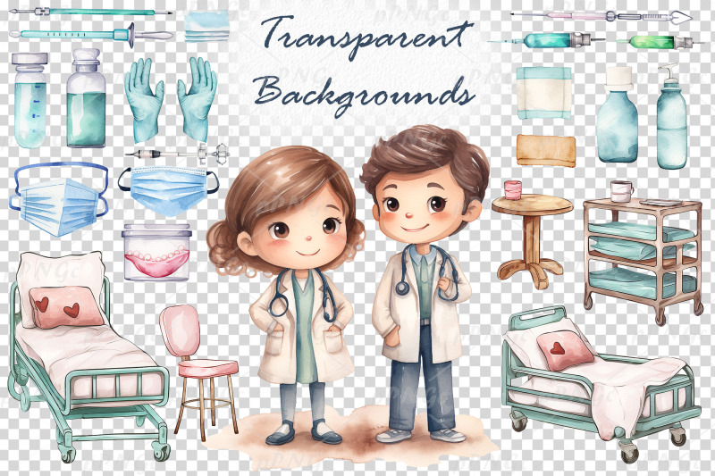 cute-doctors-watercolor-clipart