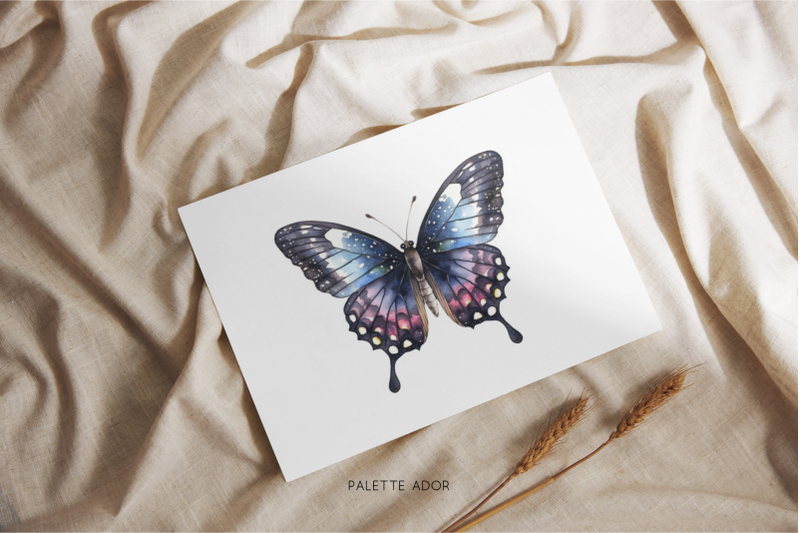 watercolor-black-butterflies