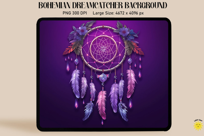 dreamy-dreamcatcher-in-violet-background