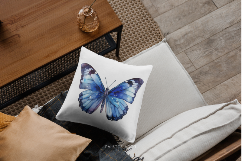 watercolor-blue-butterflies