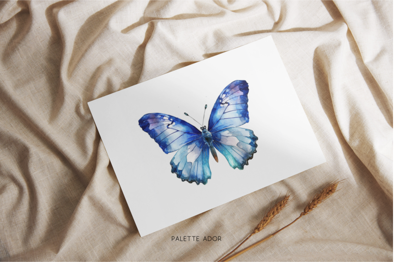 watercolor-blue-butterflies