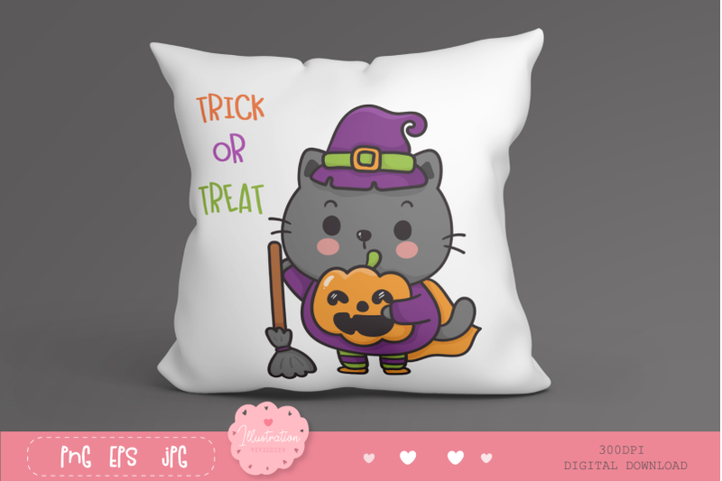 halloween-cat-clipart-spooky-animal-kawaii-kittens-cartoon-3