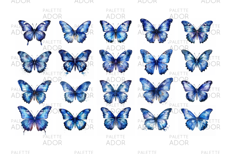 watercolor-navy-butterflies