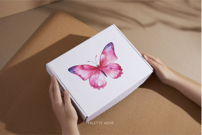 watercolor-pink-butterflies