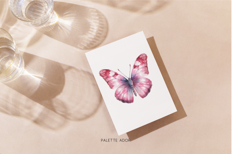 watercolor-pink-butterflies