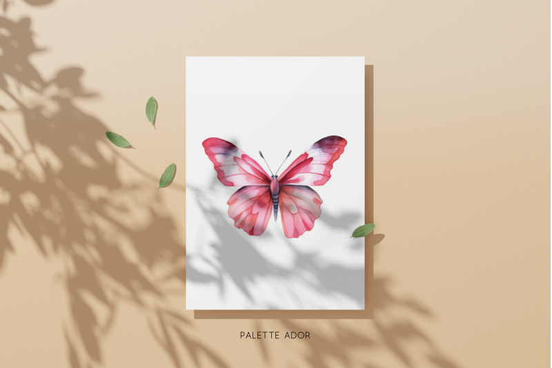 watercolor-pink-butterflies