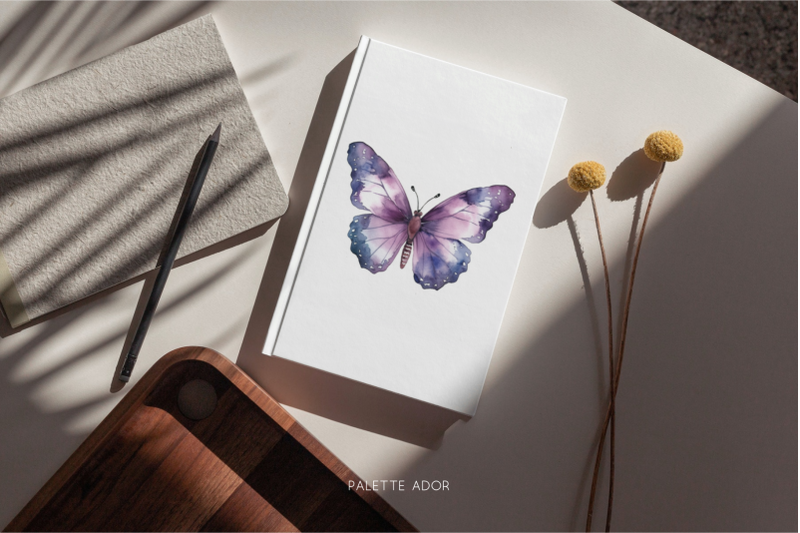 watercolor-purple-butterflies