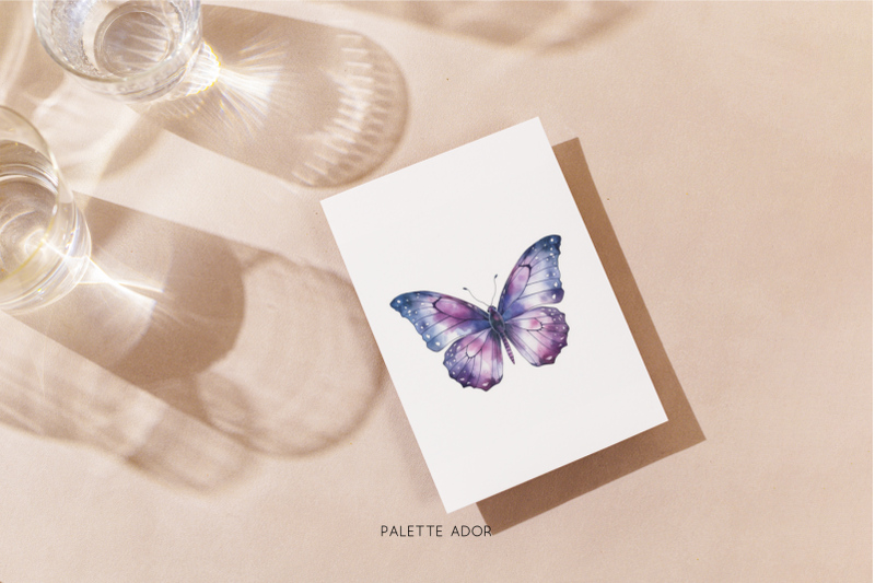 watercolor-purple-butterflies