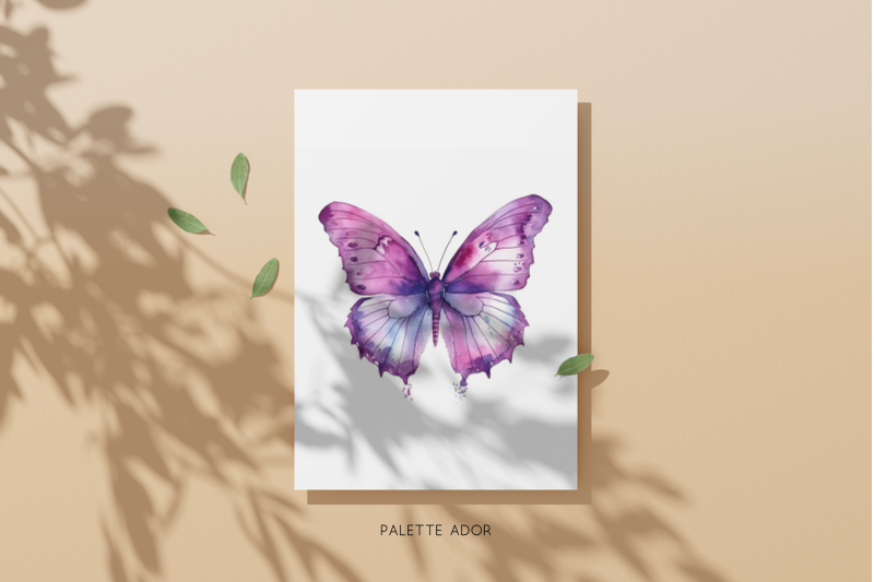 watercolor-purple-butterflies