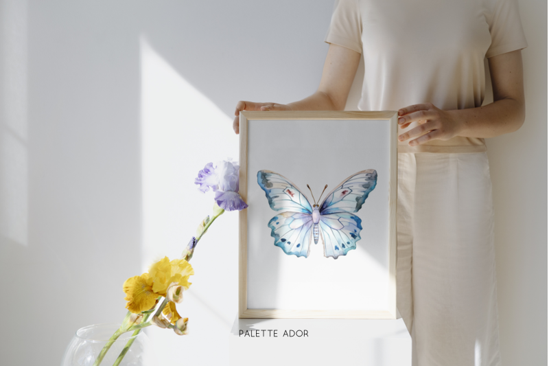 watercolor-white-butterflies