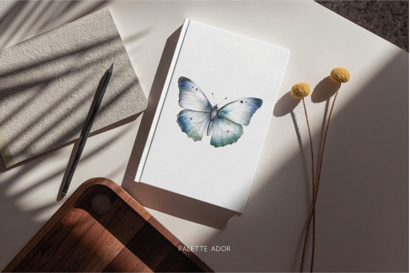 watercolor-white-butterflies