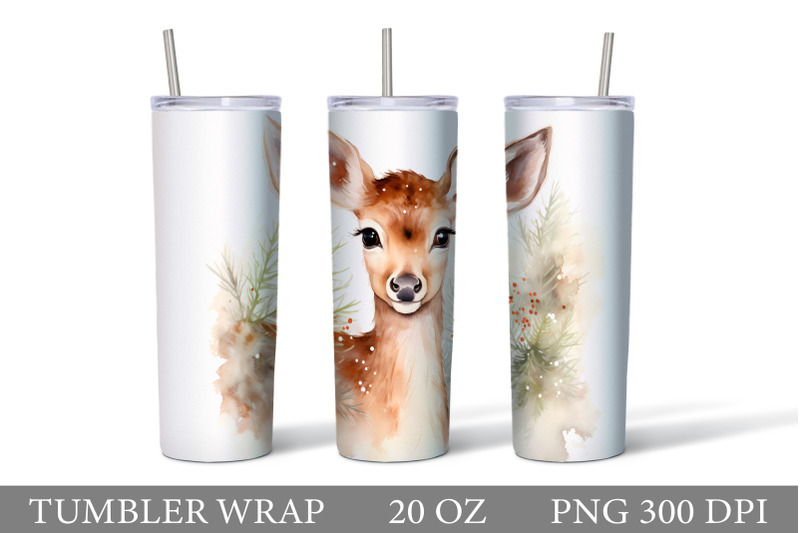 deer-tumbler-design-deer-watercolor-tumbler-sublimation