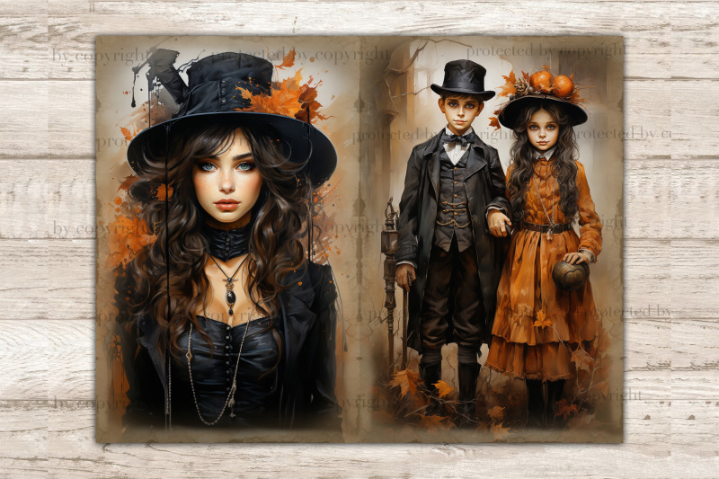 victorian-autumn-junk-journal-pages-fall-digital-art