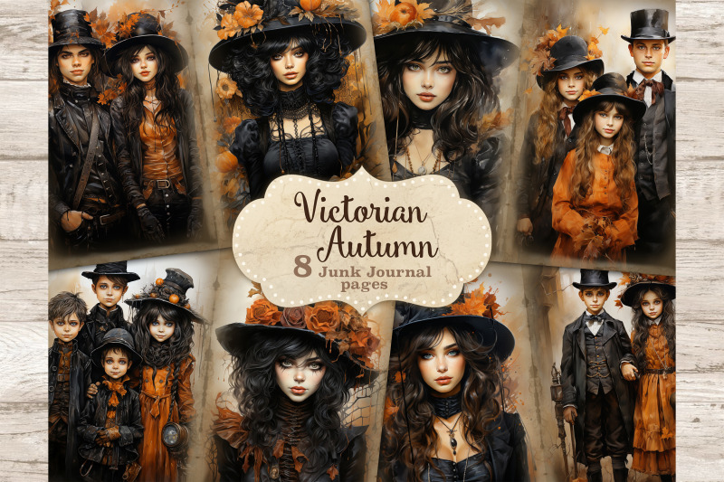 victorian-autumn-junk-journal-pages-fall-digital-art