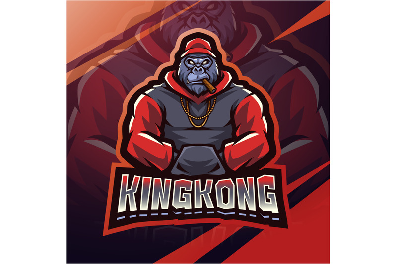 kingkong-esport-mascot-logo-design