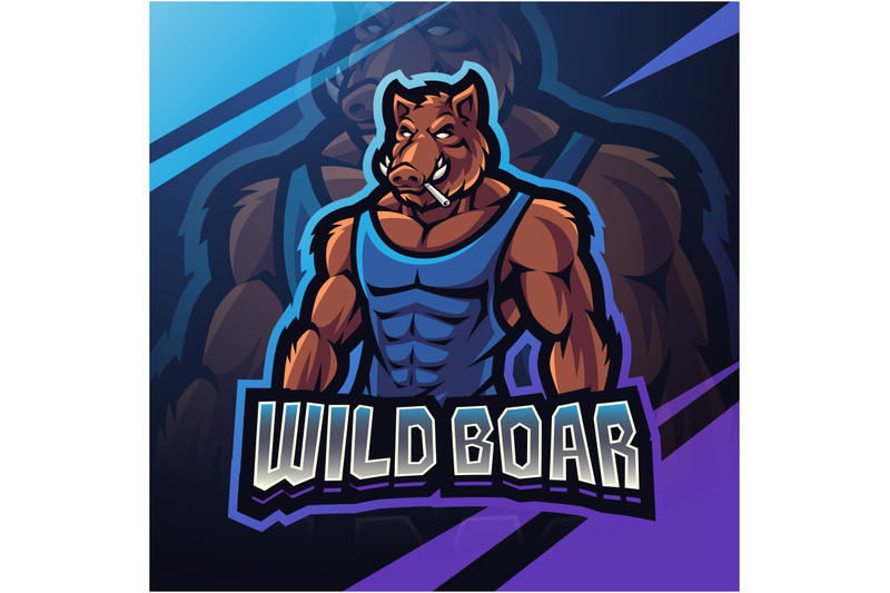 wild-boar-esport-mascot-logo-design